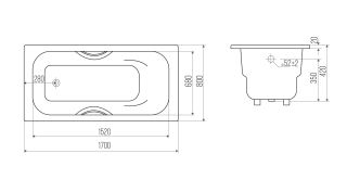 Ванна чугунная Goldman Donni DN17080 170x80см с ножками